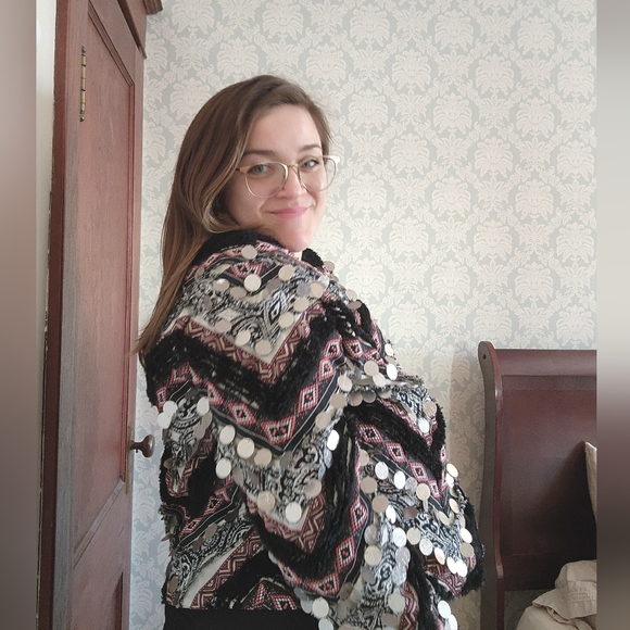 NWOT Boho unique detailing open jacket/blazer - Picture 7 of 8